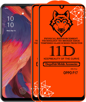 DeepzHub Edge To Edge Tempered Glass for OPPO F17(Pack of 2)