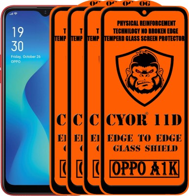 CYOR Edge To Edge Tempered Glass for OPPO A1K(Pack of 4)