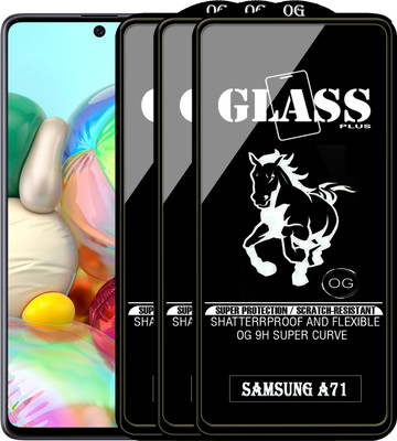 PFOAM Edge To Edge Tempered Glass for SAMSUNG GALAXY A71(Pack of 3)