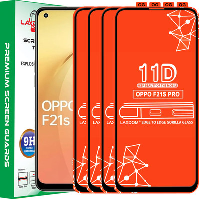 Laxdom Edge To Edge Tempered Glass for OPPO F21S PRO(Pack of 4)