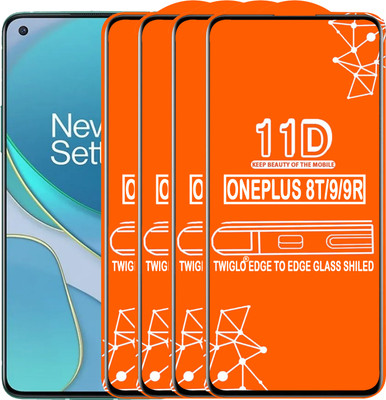TWIGLO Edge To Edge Tempered Glass for ONEPLUS 8T(Pack of 4)
