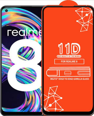 Corning Gorilla Edge To Edge Tempered Glass for Realme 8(Pack of 1)