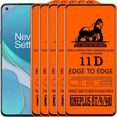 TWIGLO Edge To Edge Tempered Glass for ONEPLUS 8T(Pack of 5)