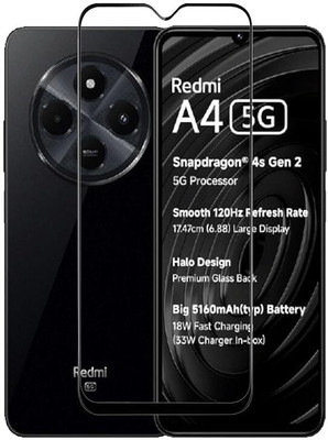Bodoma Edge To Edge Tempered Glass for Redmi A4 5G(Pack of 1)