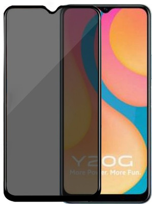 HUPSHY Edge To Edge Tempered Glass for vivo Y20G(Pack of 1)