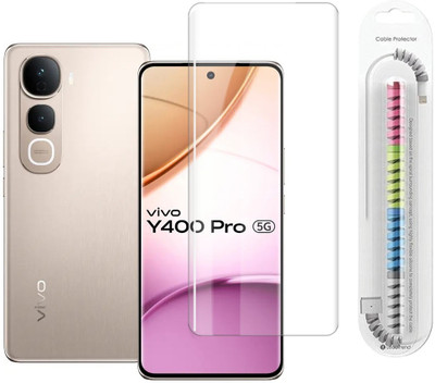 Gorilla Cases Edge To Edge Tempered Glass for vivo Y400 Pro 5G, vivo Y400 Pro, (Premium Technology UV Glass With Installation Kit , Cable Protector)(Pack of 1)