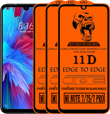 CYOR Edge To Edge Tempered Glass for REDMI NOTE 7S(Pack of 3)