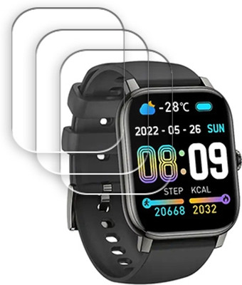 SOMTONE Edge To Edge Tempered Glass for Y1 Touch Screen 2.01 inch Smart Watch with TFT Display Multiple dials for Men and Women SMARTWATCH SCREEN GUARD(Pack of 3)