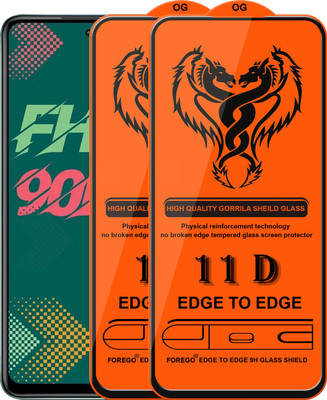 Forego Edge To Edge Tempered Glass for Infinix Hot 11s(Pack of 2)