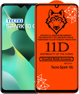 DeepzHub Edge To Edge Tempered Glass for Tecno Spark 10C(Pack of 1)