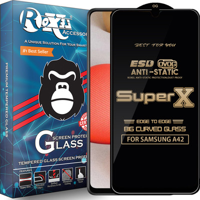 Roxel Edge To Edge Tempered Glass for SAMSUNG A42(Pack of 1)