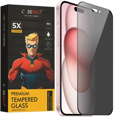 CASENED Edge To Edge Tempered Glass for iPhone 15 Plus(Pack of 1)