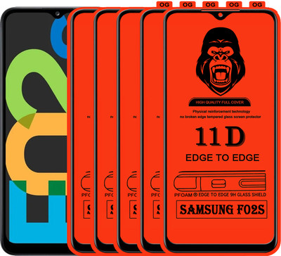 Laxdom Edge To Edge Tempered Glass for SAMSUNG GALAXY F02S(Pack of 5)