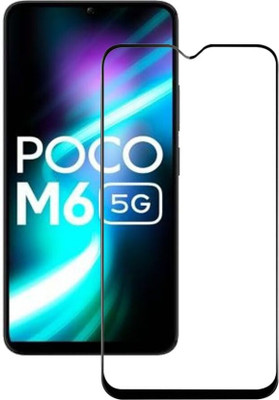 DMJHP Edge To Edge Tempered Glass for POCO M6 5G(Pack of 1)