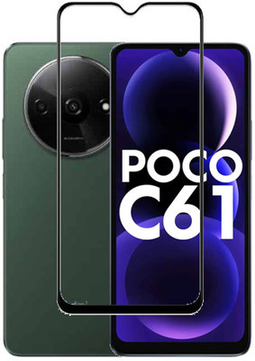 AARERED Edge To Edge Tempered Glass for POCO C61, Poco C61(Pack of 1)