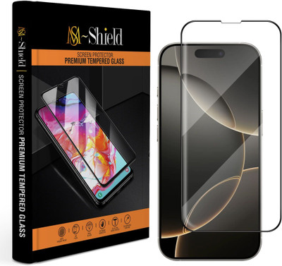 MS-Shield Edge To Edge Tempered Glass for Apple iPhone 16 Pro, High Transparency HD+ Glass Protection(Pack of 1)