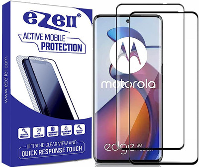 eZell Edge To Edge Tempered Glass for MOTO EDGE 30 FUSION (2 Packs)(Pack of 2)