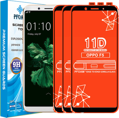 PFOAM Edge To Edge Tempered Glass for Oppo F5(Pack of 3)