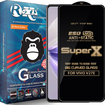 Roxel Edge To Edge Tempered Glass for VIVO V27E(Pack of 1)