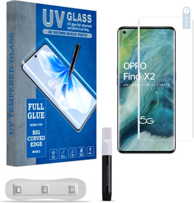 ARBAN Edge To Edge Tempered Glass for OPPO Find X2 Front Curve UV Tempered Glass Guard Screen Protector(Pack of 1)