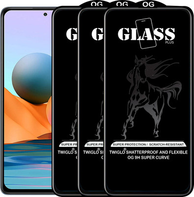 TWIGLO Edge To Edge Tempered Glass for REDMI NOTE 10 PRO MAX(Pack of 3)