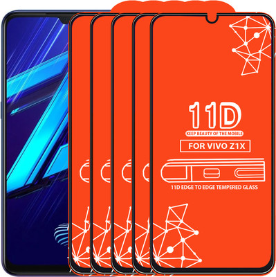 Qyist Edge To Edge Tempered Glass for Vivo Z1X(Pack of 5)