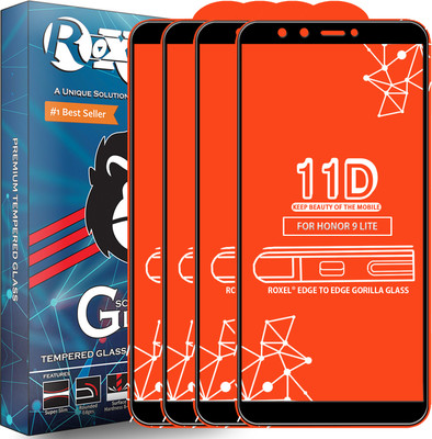 Roxel Edge To Edge Tempered Glass for Honor 9 Lite(Pack of 4)