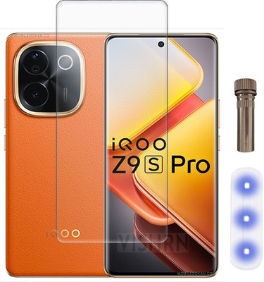 VISHRN CASES Edge To Edge Tempered Glass for iQOO Z9s 5G, iQOO Z9s Pro 5G, VIVO IQOO Z9s 5G(Pack of 1)