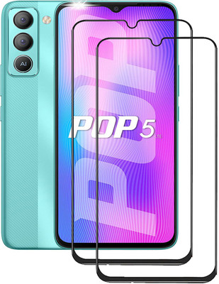 INFINITYWORLD Edge To Edge Tempered Glass for Tecno Pop 5 LTE(Pack of 2)