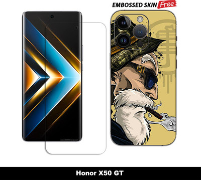ARBAN Edge To Edge Tempered Glass for Honor X50 GT SCREEN GUARD And 1 Free Mobile Back Embossed Skin With Cut FS001(Pack of 1)