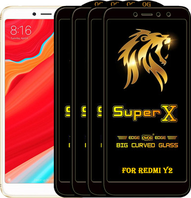 PFOAM Edge To Edge Tempered Glass for Mi Redmi Y2(Pack of 4)