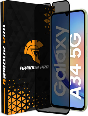 ArmourPro Edge To Edge Tempered Glass for Samsung Galaxy A34 5G, Samsung A34 5G, Samsung A34 5G, Samsung Galaxy A34, Anti Spy Privacy Protection(Pack of 1)