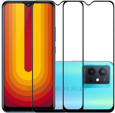 ECMERED Edge To Edge Tempered Glass for Vivo T1X, Vivo T1X 4G(Pack of 2)