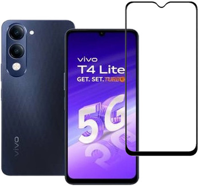 DSCASE Edge To Edge Tempered Glass for Vivo T4 Lite 5G(Pack of 1)