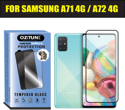 OZitune Edge To Edge Tempered Glass for Samsung Galaxy A71 4G/A72 4G, Screen Protector Optical Clarity Edge to Edge Guard(Pack of 1)
