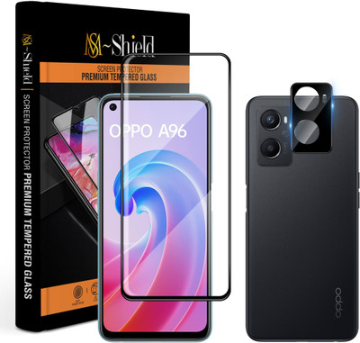 MS-Shield Edge To Edge Tempered Glass for OPPO A96, With Camera Lens Protector(Pack of 1)