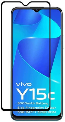 BRENZZ Edge To Edge Tempered Glass for vivo Y15C(Pack of 1)