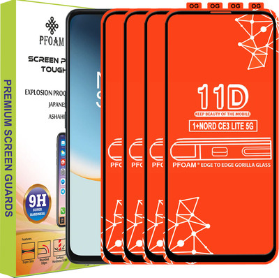 PFOAM Edge To Edge Tempered Glass for ONE PLUS NORD CE 3 LITE 5G(Pack of 4)