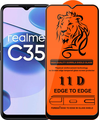 Forego Edge To Edge Tempered Glass for realme C35(Pack of 1)