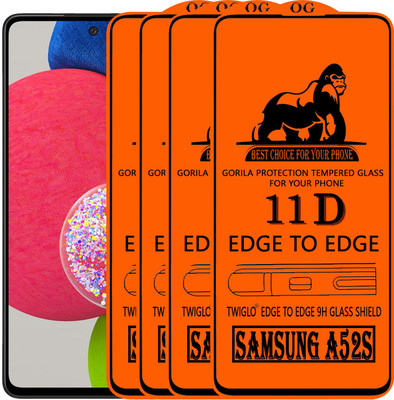 TWIGLO Edge To Edge Tempered Glass for SAMSUNG A52S(Pack of 4)
