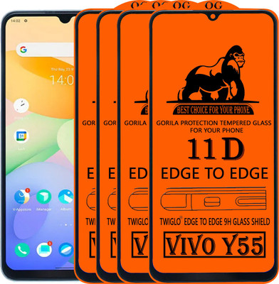 TWIGLO Edge To Edge Tempered Glass for VIVO Y55(Pack of 4)