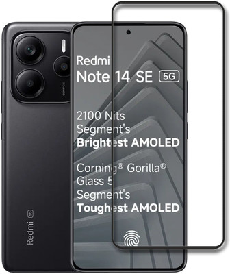 INFINITYWORLD Edge To Edge Tempered Glass for Redmi Note 14 SE 5G(Pack of 1)