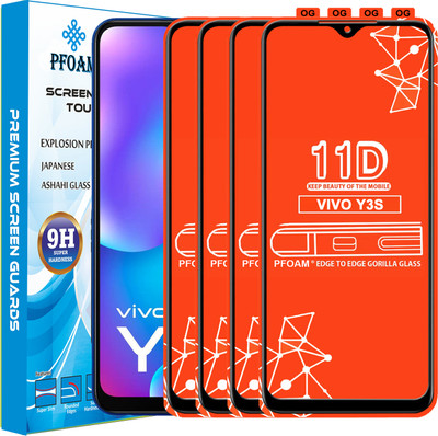 PFOAM Edge To Edge Tempered Glass for VIVO Y3S(Pack of 4)