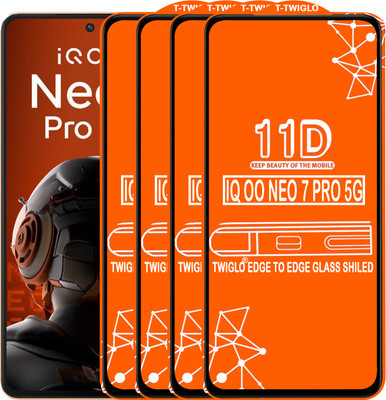 TWIGLO Edge To Edge Tempered Glass for IQOO NEO 7 PRO 5G(Pack of 4)