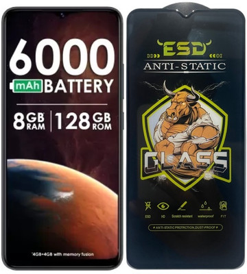 Resolute Edge To Edge Tempered Glass for Itel P40, ESD Tempered Glass, ESD Screen Protector, Anti Static, Screen Protector(Pack of 1)