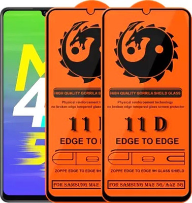 9H Edge To Edge Tempered Glass for Samsung Galaxy A42 5G -11D Glass -9H(Pack of 2)