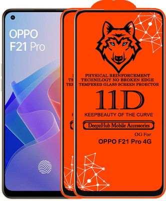 CRodible Edge To Edge Tempered Glass for OPPO F21 Pro 4G(Pack of 2)