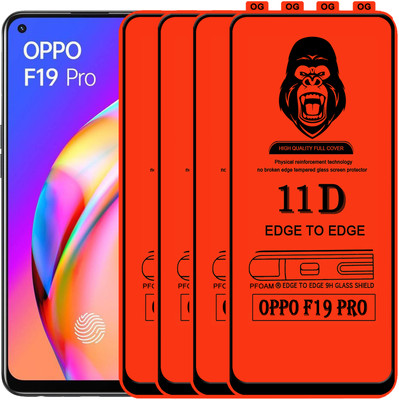 Rofix star Edge To Edge Tempered Glass for OPPO F19 PRO(Pack of 4)