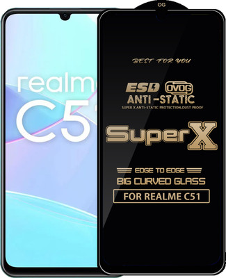 Qyist Edge To Edge Tempered Glass for REALME C51(Pack of 1)