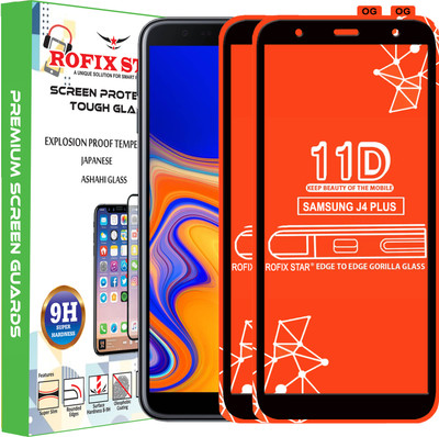 Rofix star Edge To Edge Tempered Glass for SAMSUNG GALAXY J4 PLUS(Pack of 2)